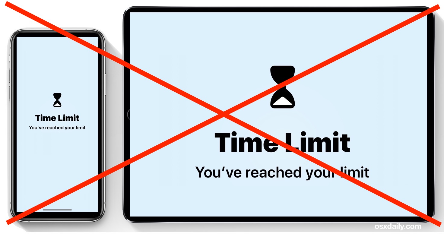 Limiting screen time